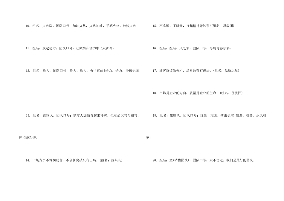 霸气小组名字响亮口号_第2页