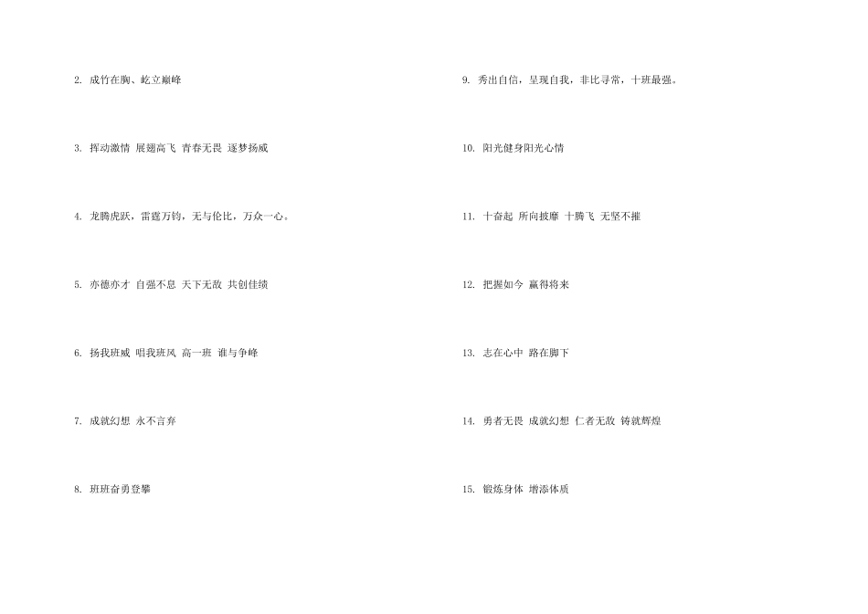 霸气押韵班级口号_第3页