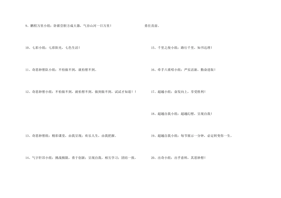 霸气班级团队口号_第2页