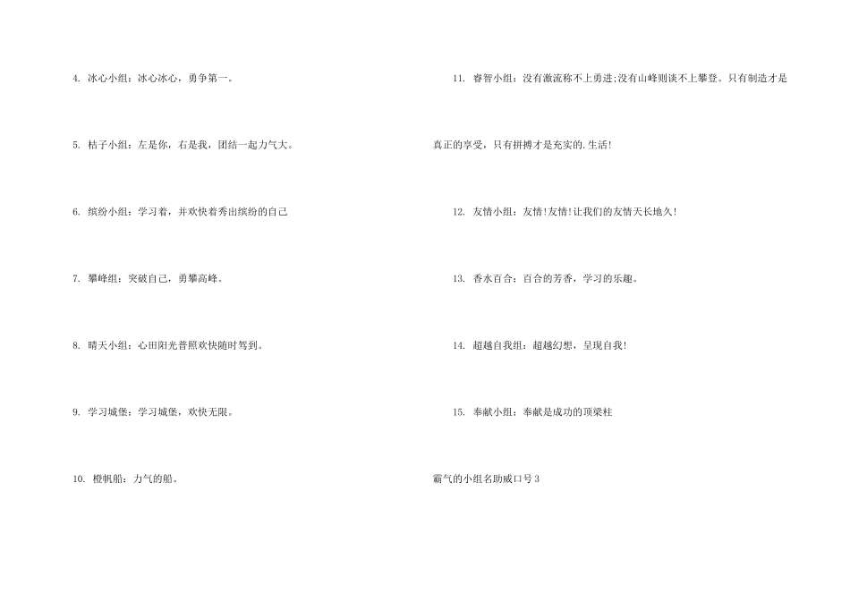 霸气的小组名助威口号_第3页
