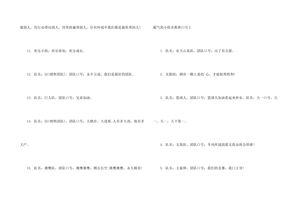 霸气的小组名称和口号_第2页