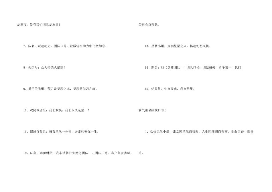 霸气组名幽默口号8篇_第3页