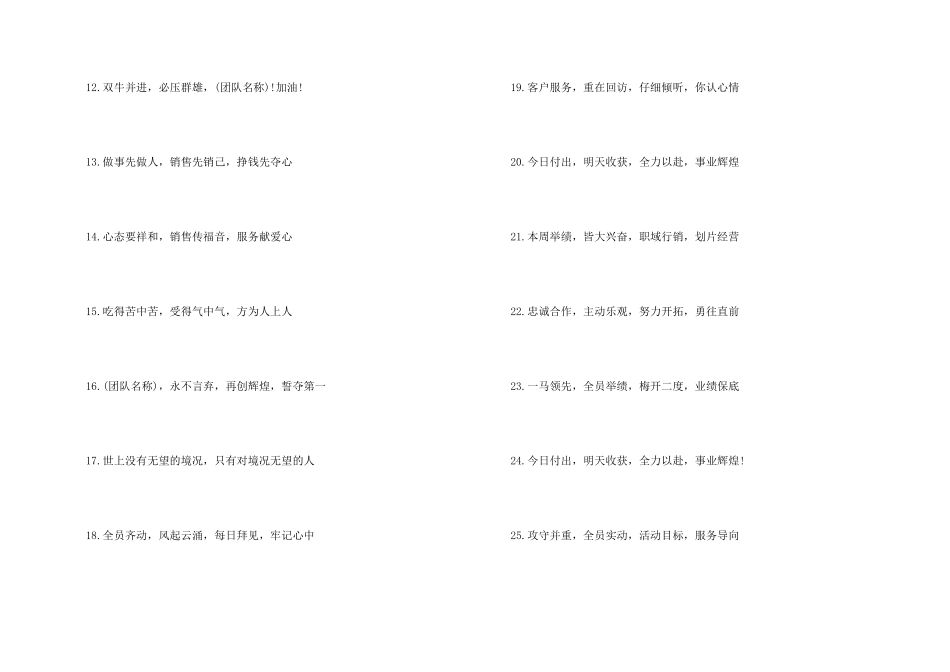 霸气营销团队口号_第2页