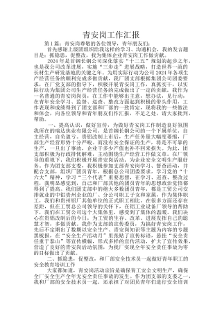青安岗工作汇报