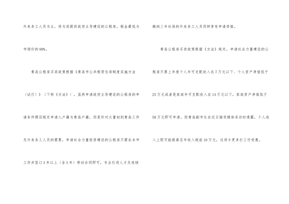 青岛公租房的买卖政策及申请条件_第3页