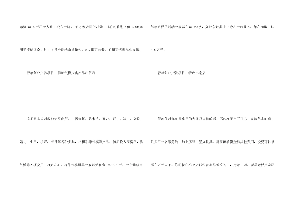 青年创业贷款项目_第2页