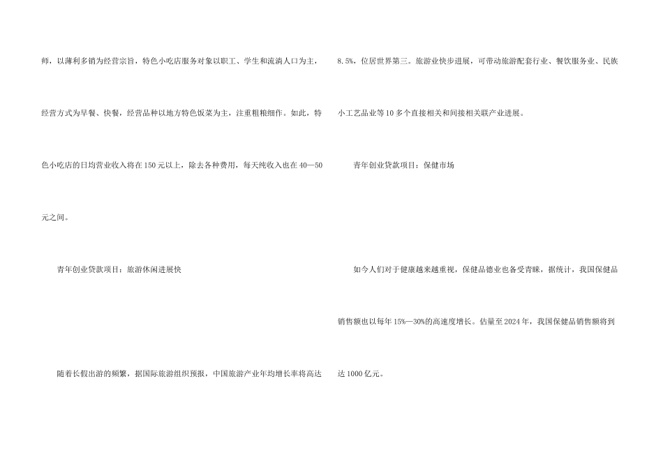青年创业贷款项目_第3页