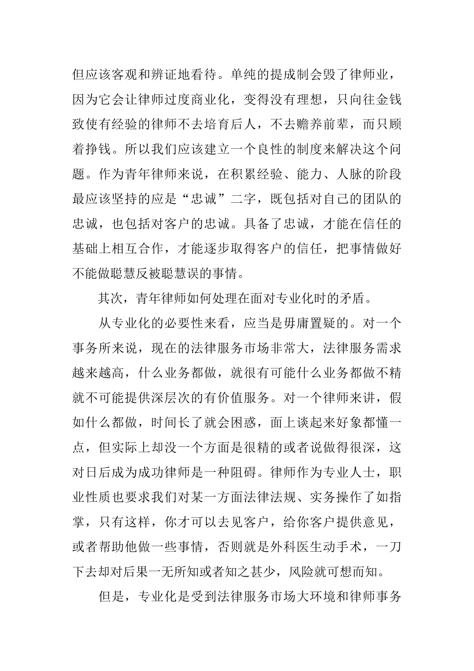 青年律师职位个人工作总结报告_第3页