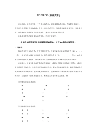 韩语音变规则