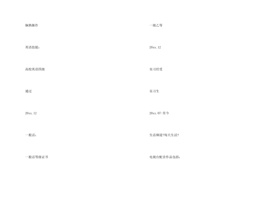 音效师个人简历_第2页