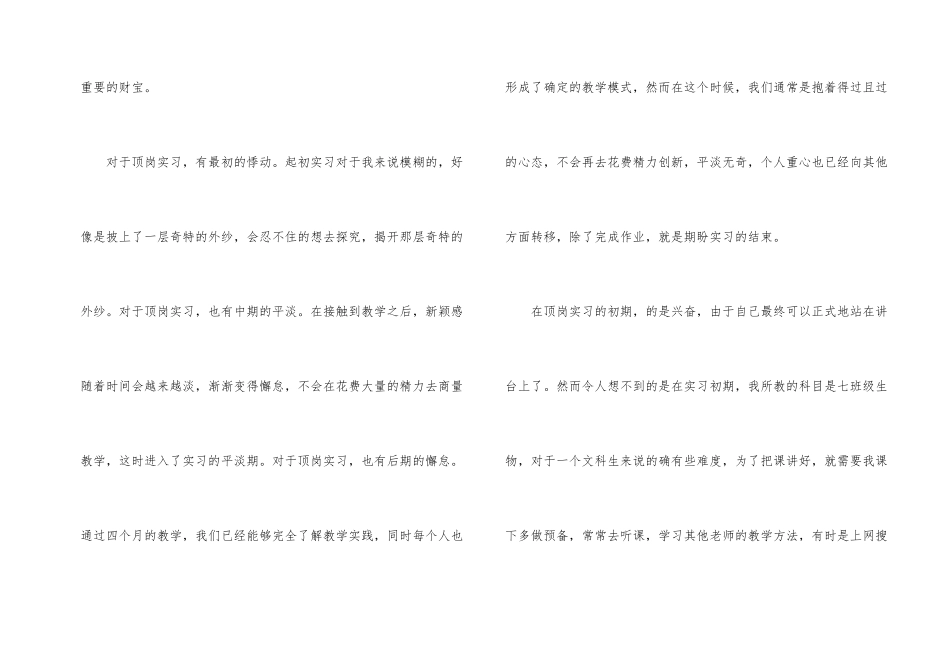 顶岗实习生个人工作总结_第2页