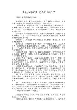 顶碗少年读后感600字范文