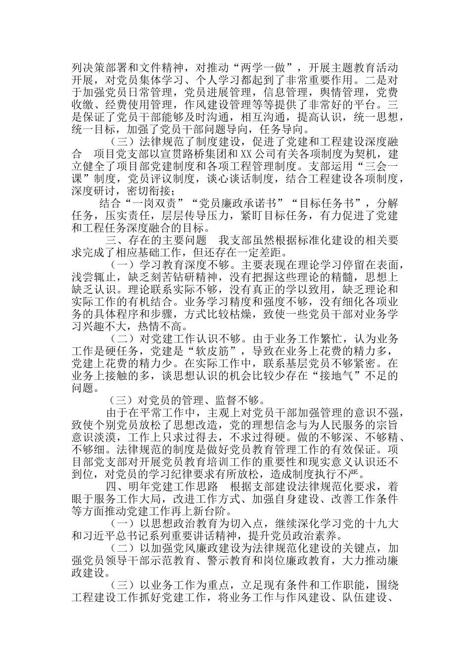 项目党支部规范化建设成效总结报告_第2页