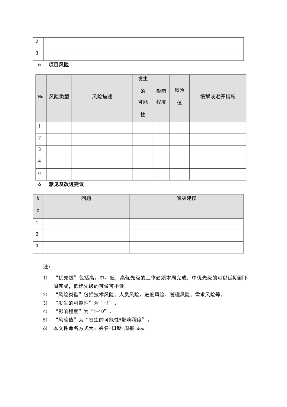 项目周报模板_第3页