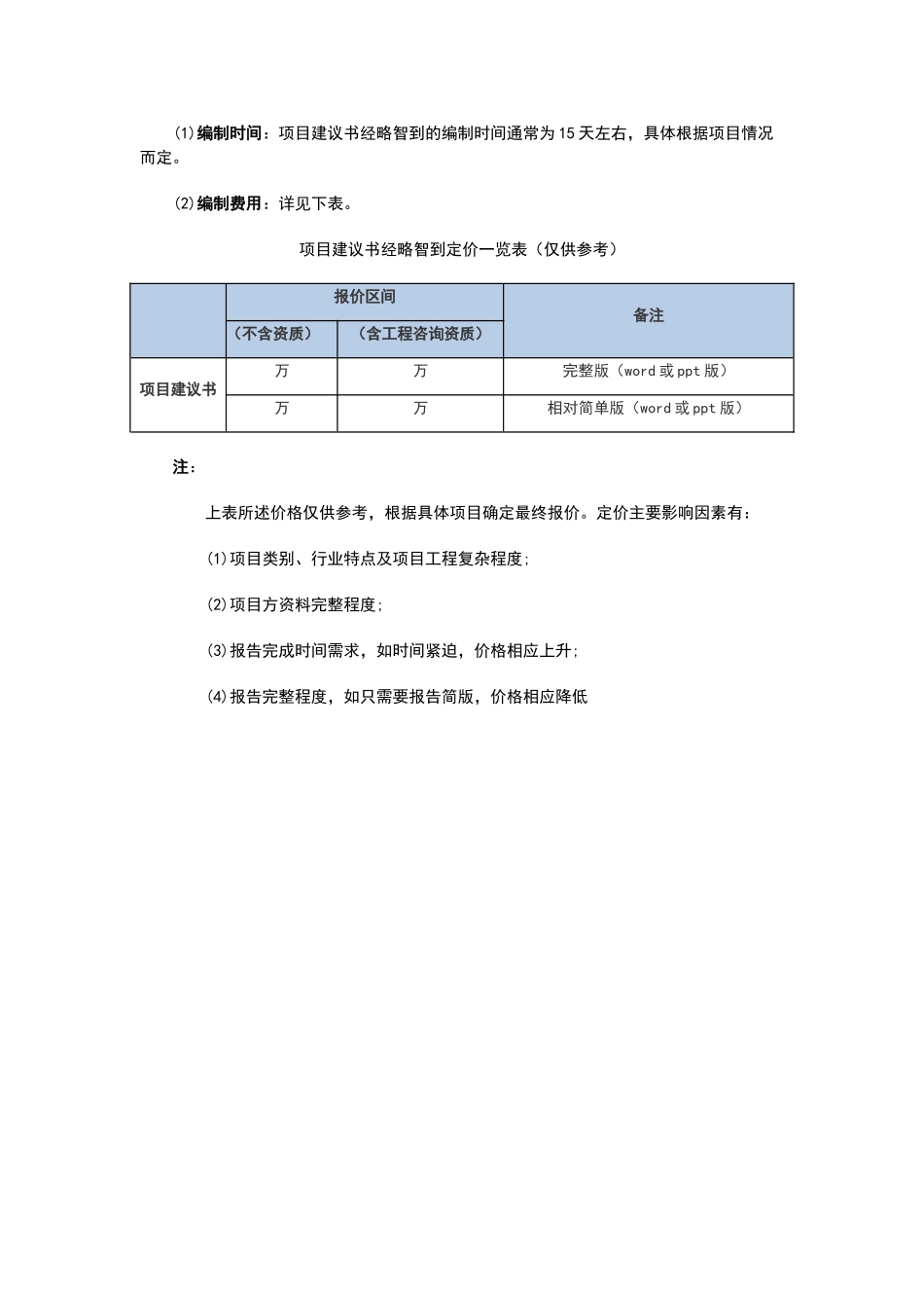 项目建议书国家收费标准_第2页