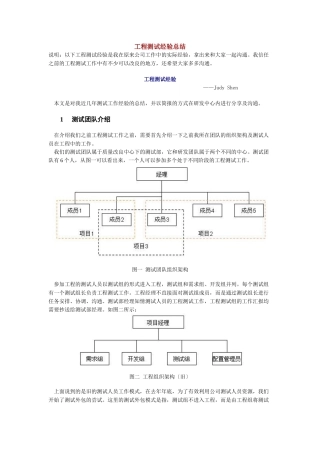 项目测试经验总结