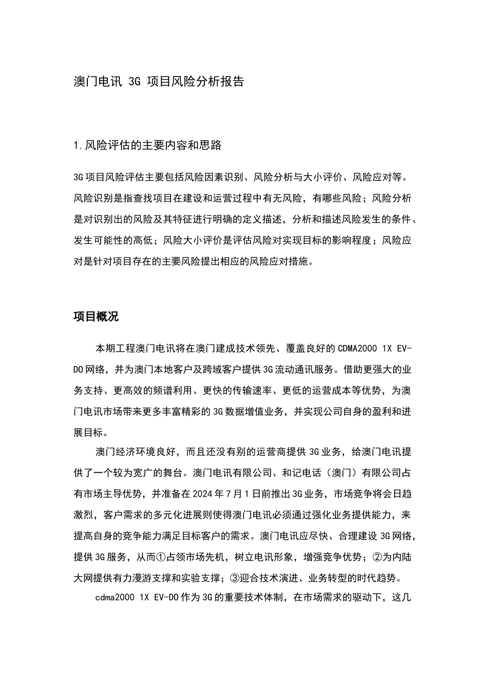 项目风险分析报告_第1页