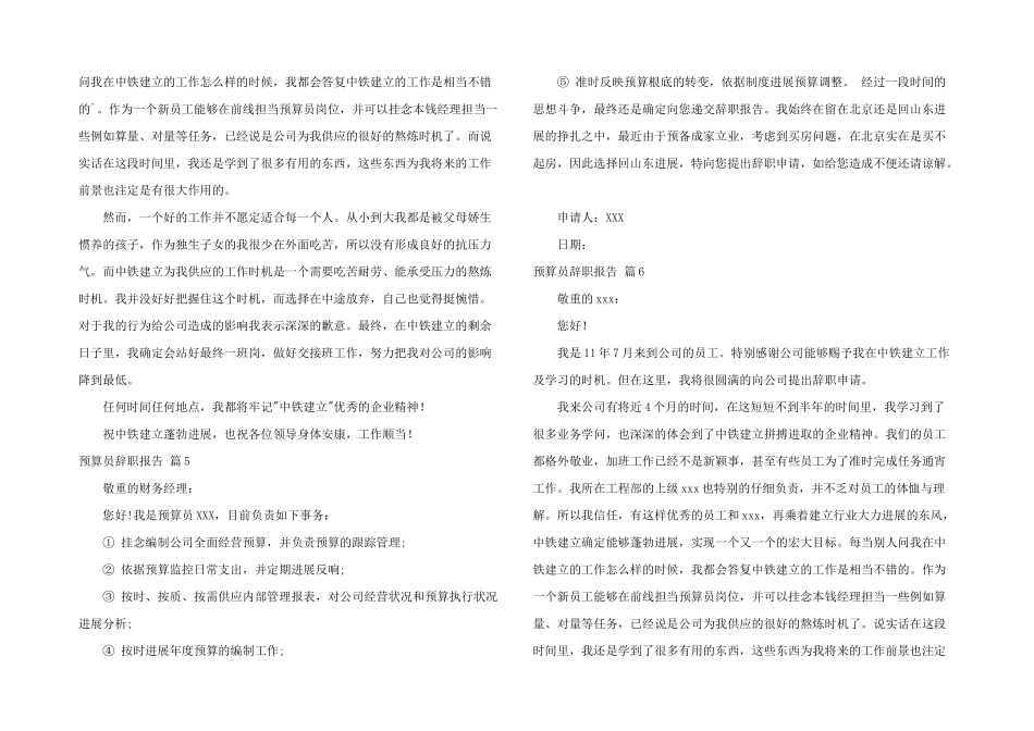 预算员辞职报告合集6篇_第3页