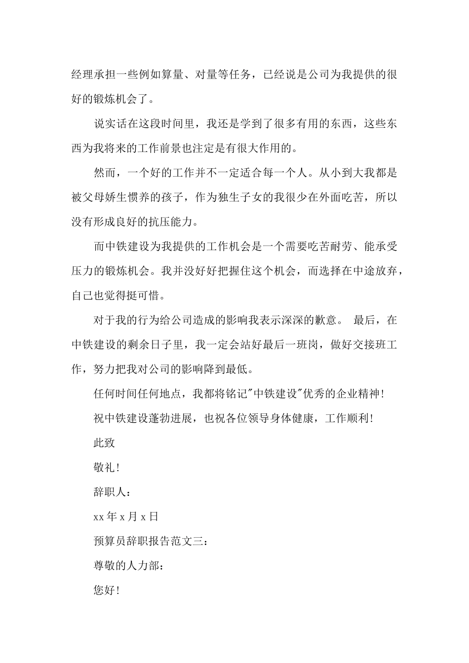 预算员辞职报告范文3篇_第3页