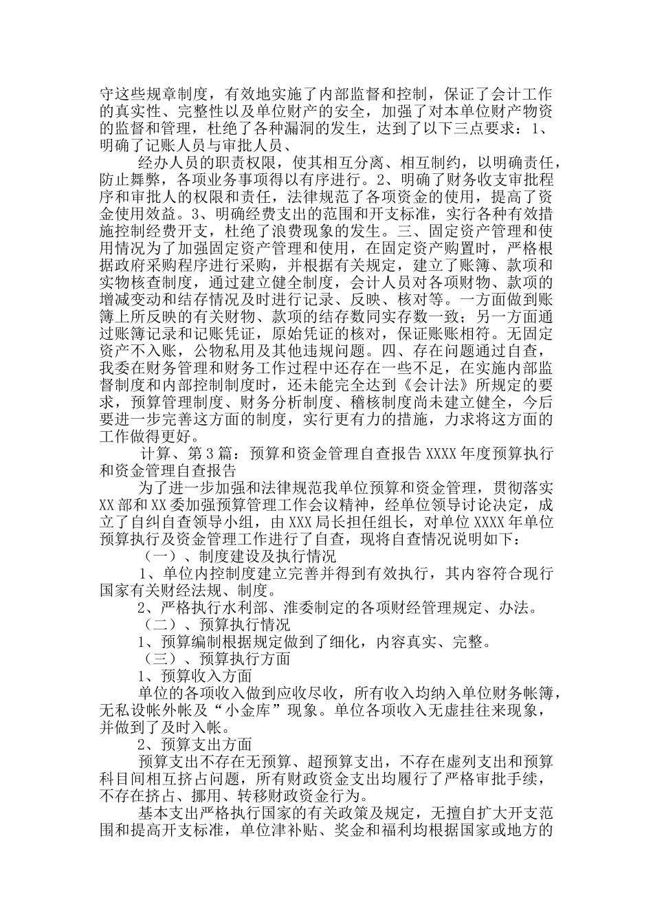 预算管理自查报告_第2页