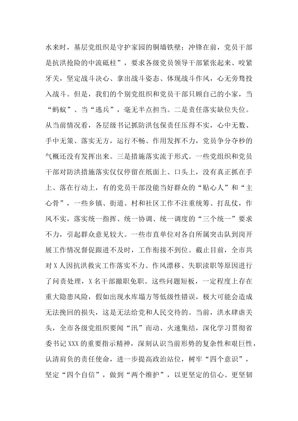 领导在全市抗洪抢险动员会议上的讲话范文_第3页