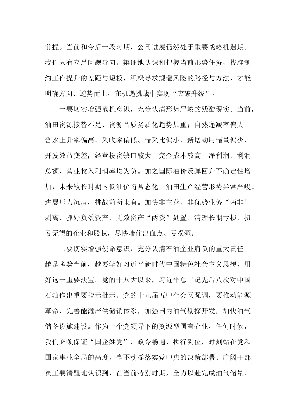 领导在石油公司2024终总结大会上的讲话_第3页