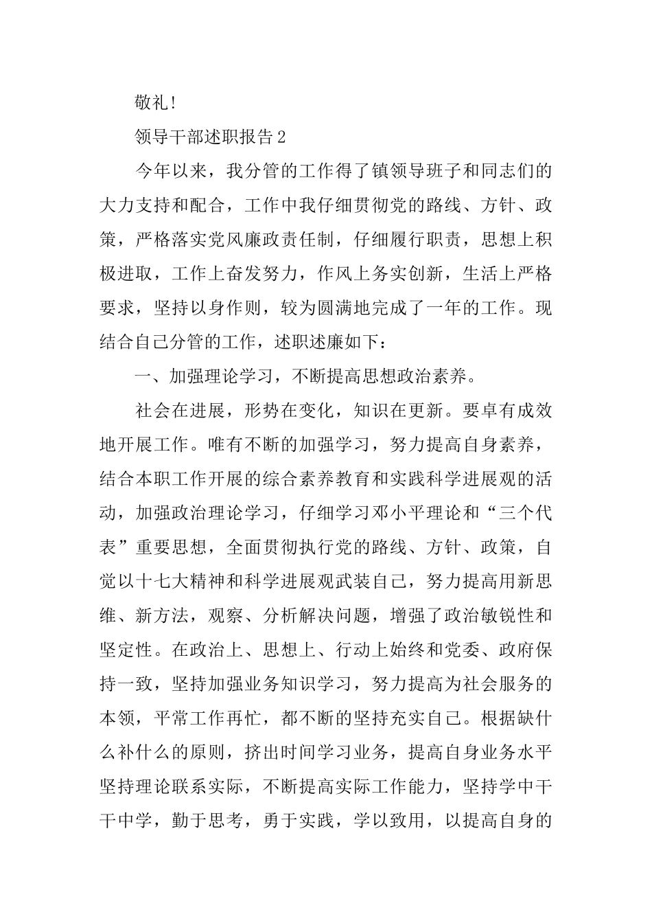 领导干部述职报告篇范文_第3页