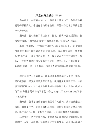 风景在路上满分700字