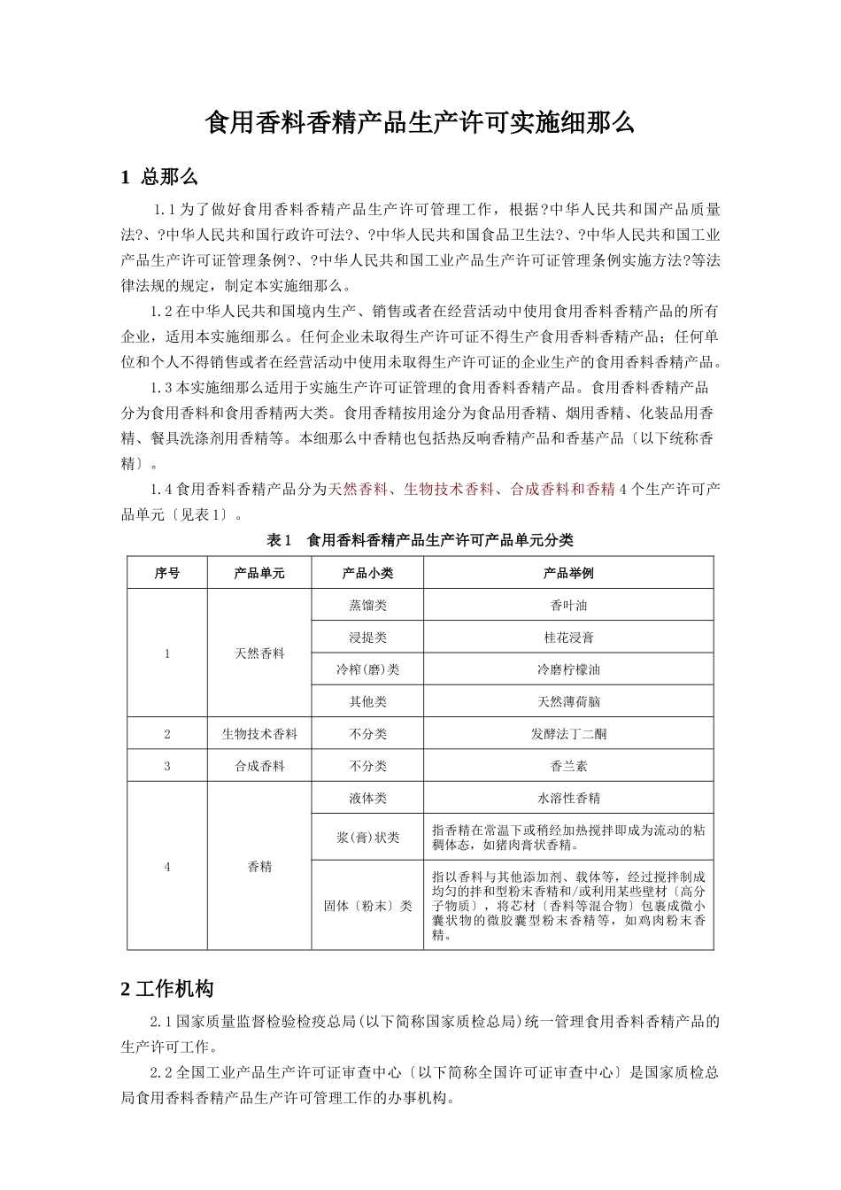 食用香料香精产品生产许可实施细则_第3页