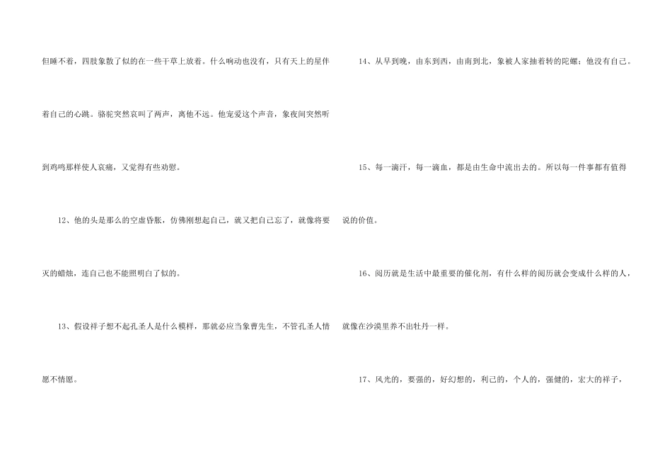 骆驼祥子摘抄_第3页