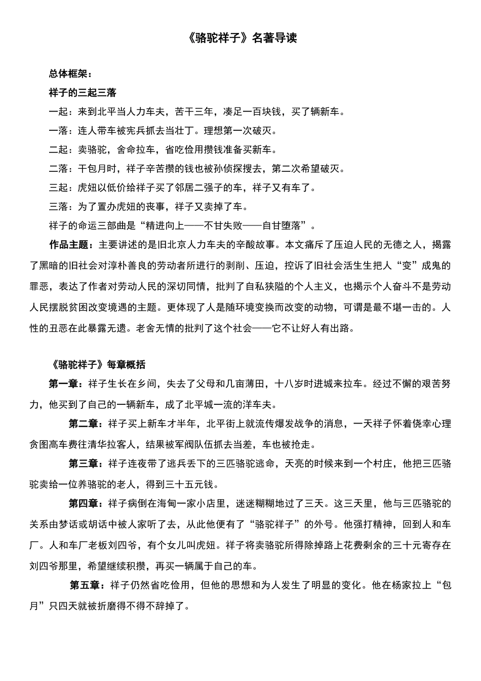 骆驼祥子总资料_第1页