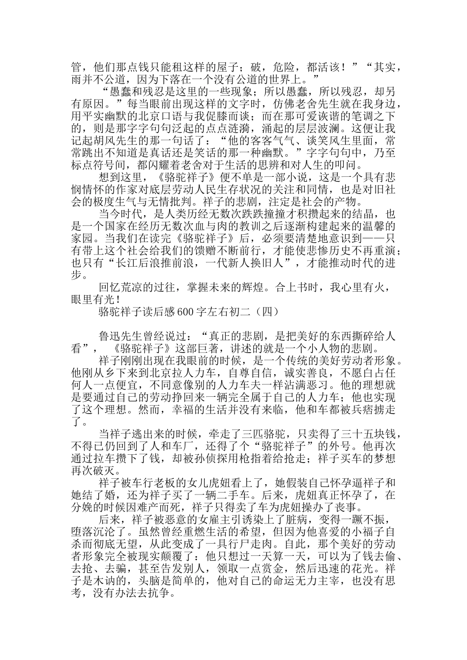 骆驼祥子读后感600字左右初二_第3页