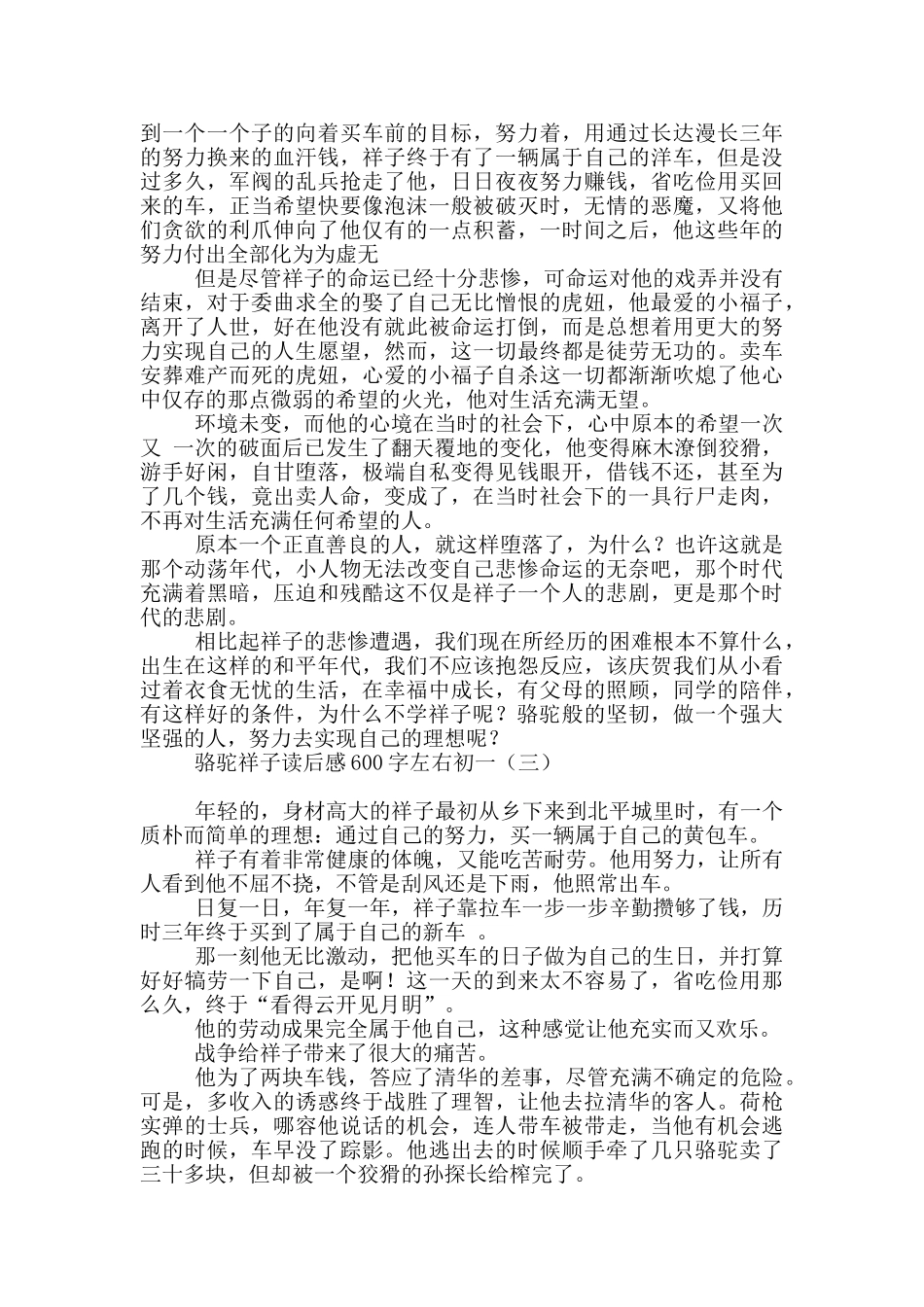 骆驼祥子读后感600字左右初一_第2页
