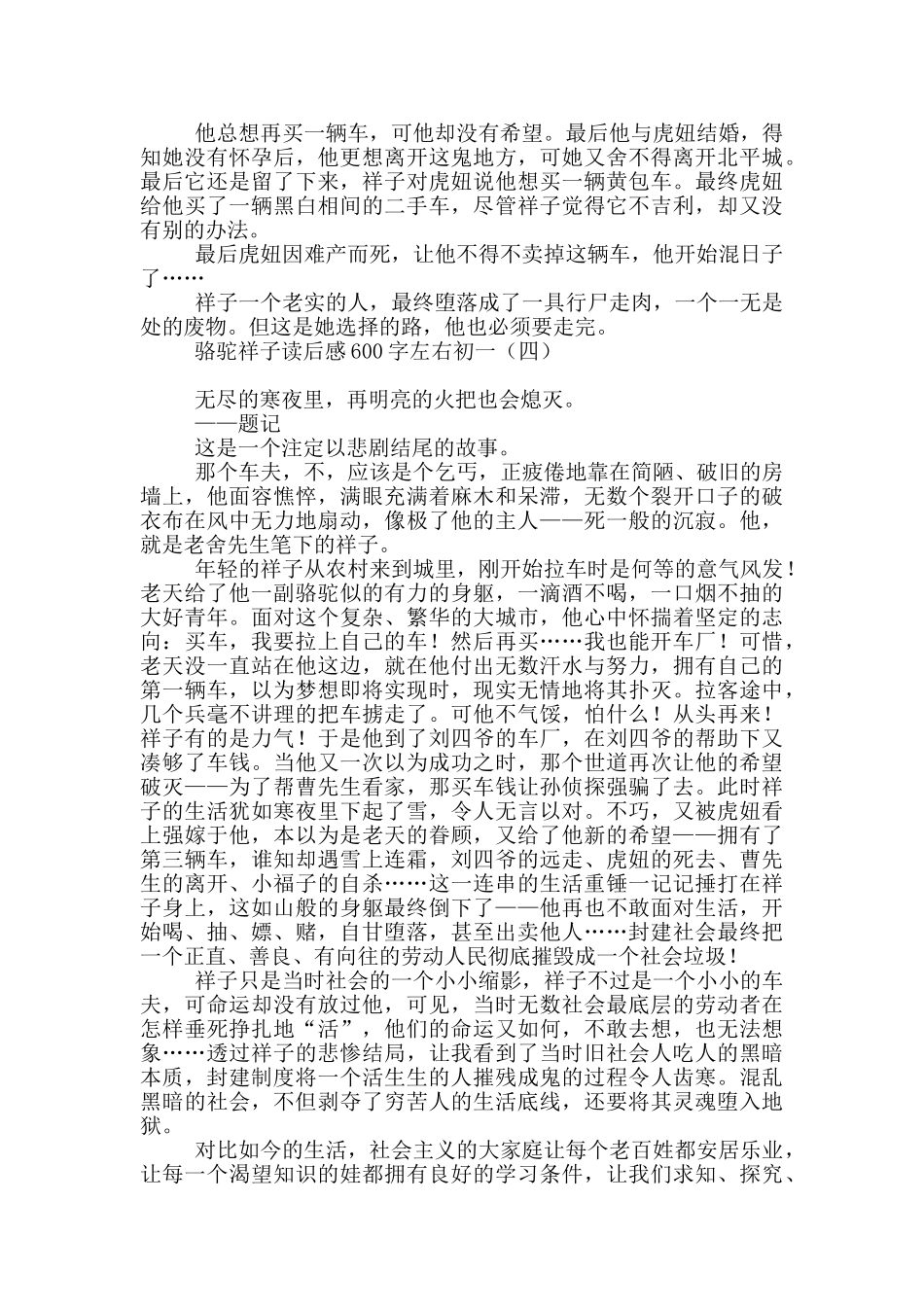 骆驼祥子读后感600字左右初一_第3页