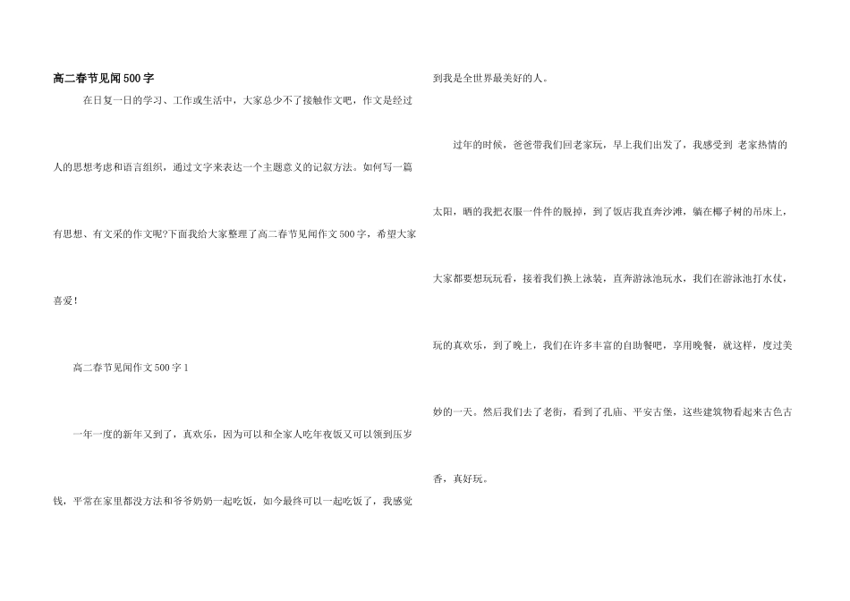 高二春节见闻500字_第1页
