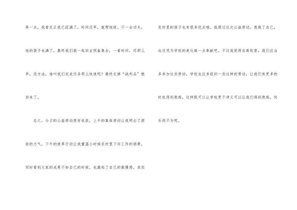 高校生公益劳动总结_第2页