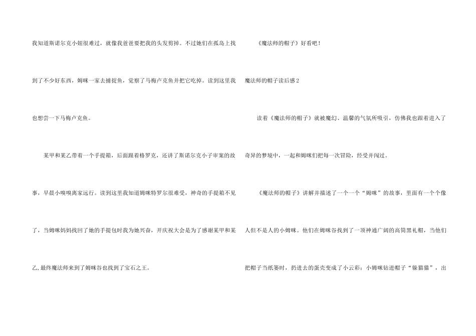 魔法师的帽子读后感_第2页