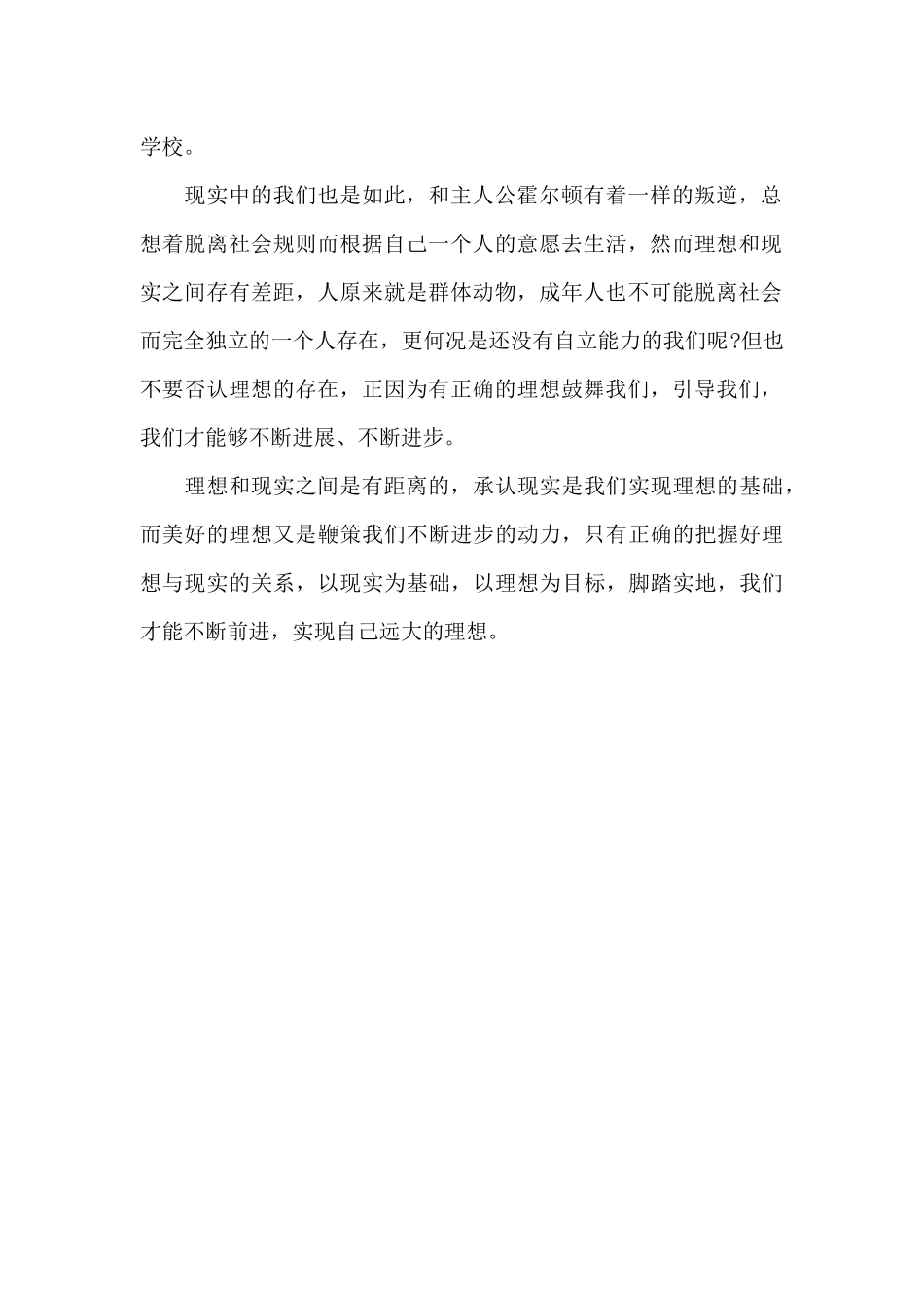 麦田里的守望者读后感1000字左右_第2页