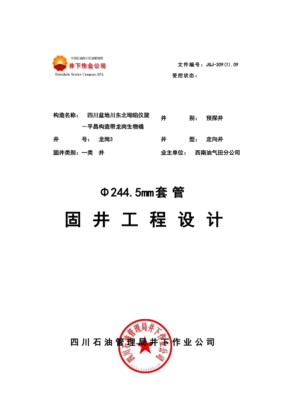 龙岗3井244.5mm套管固井设计_第2页