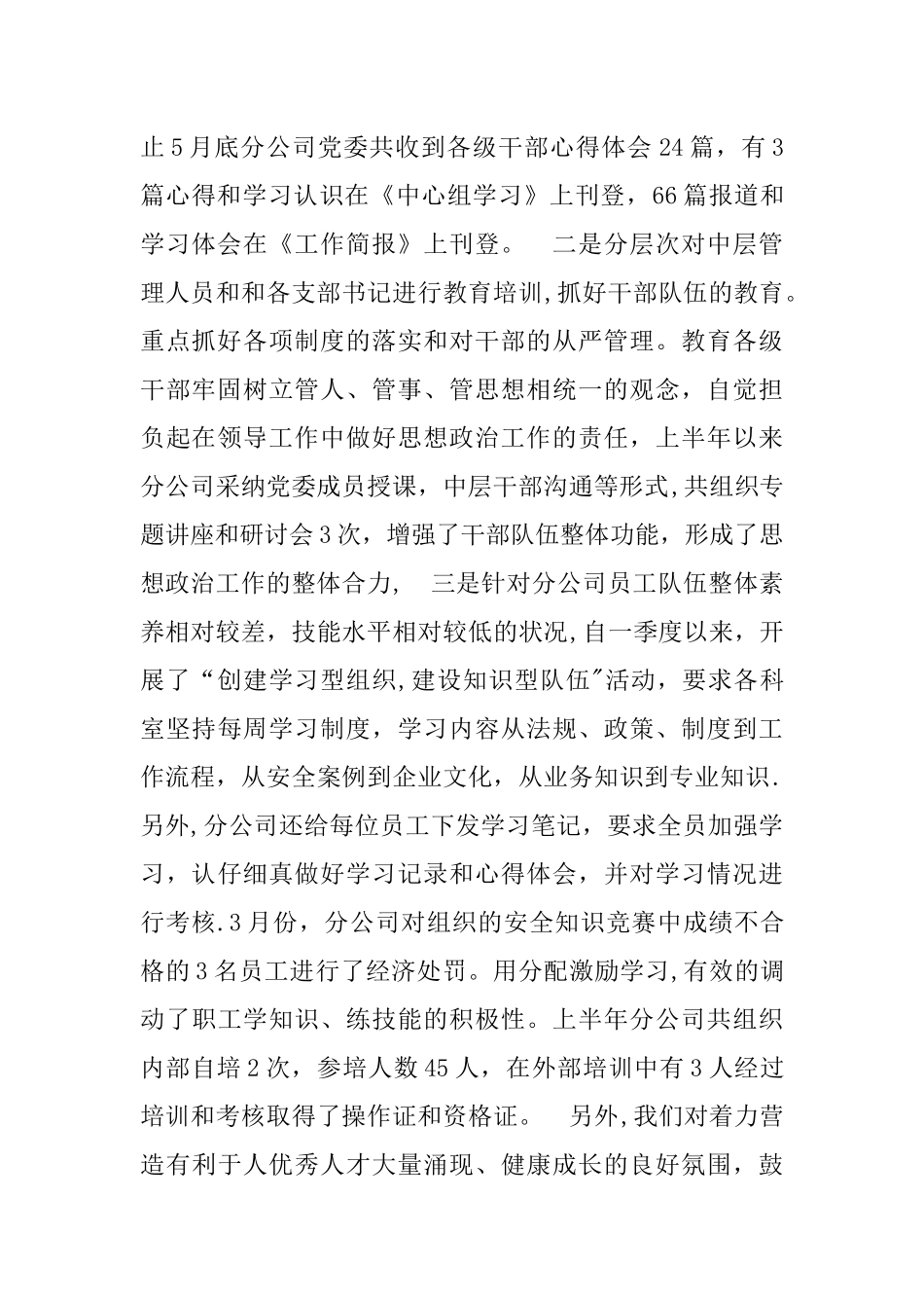 --分公司上半年党建工作汇报_第2页