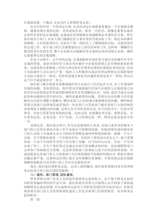 一个优秀的财务总监做什么？