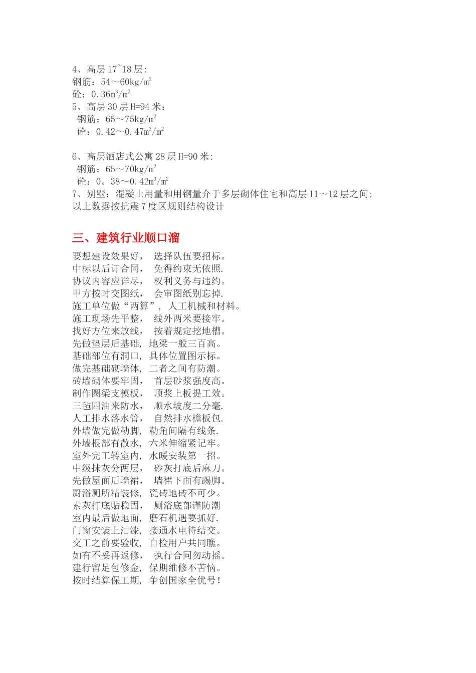 一个土建工程师应该知道的数据_第2页