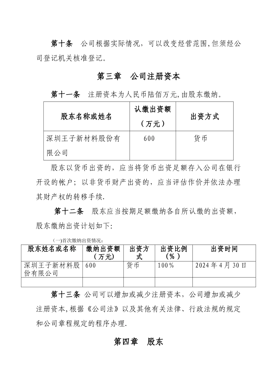 一人有限责任公司章程(不设董事会、监事会-只设执行董事、监事)_第2页