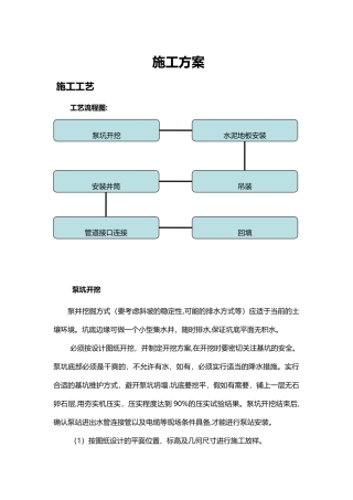 一体化泵站施工方案汇总
