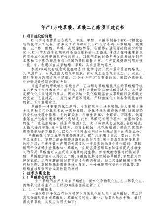 一氧化碳下游项目建议书