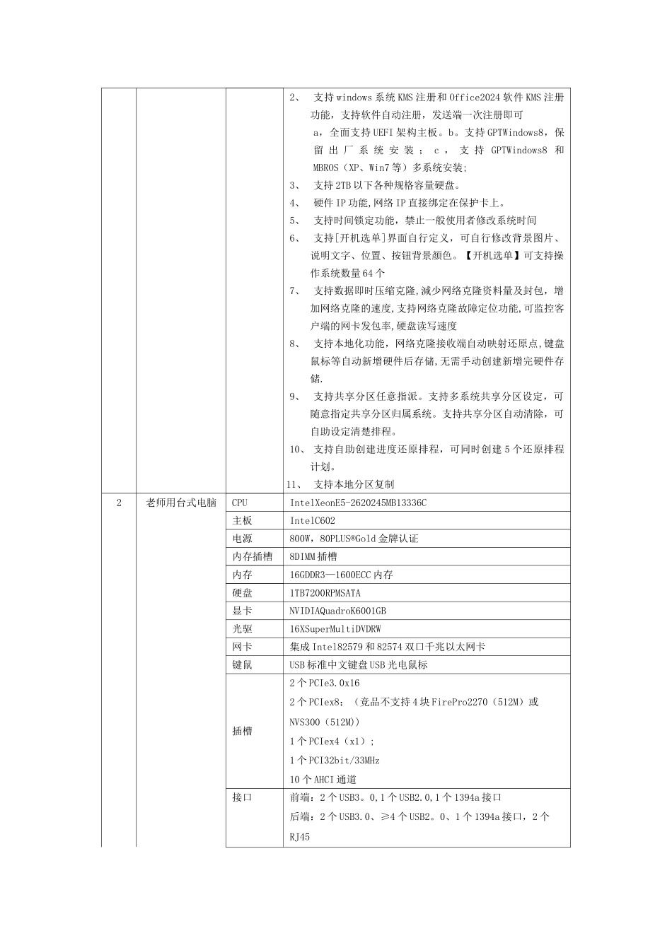 一电脑实验室设备技术参数_第2页
