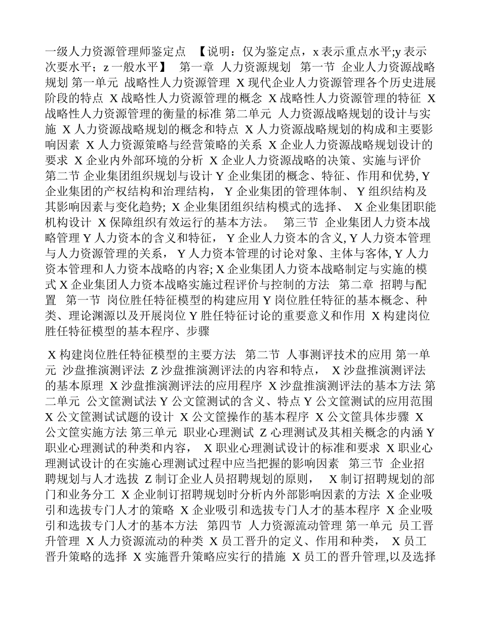 一级人力资源管理师鉴定点_第1页