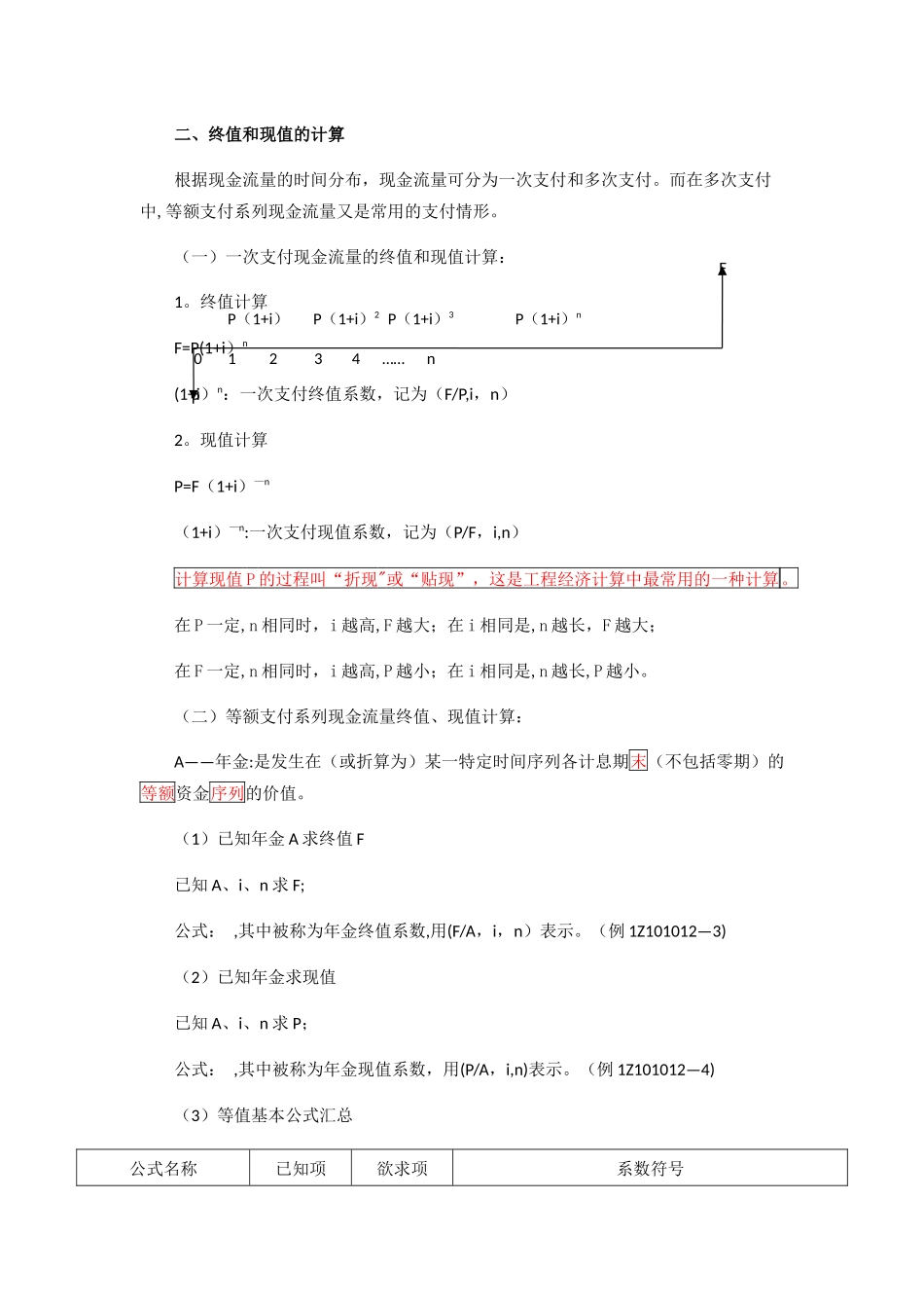 一级建造师工程经济整理的复习资料_第3页