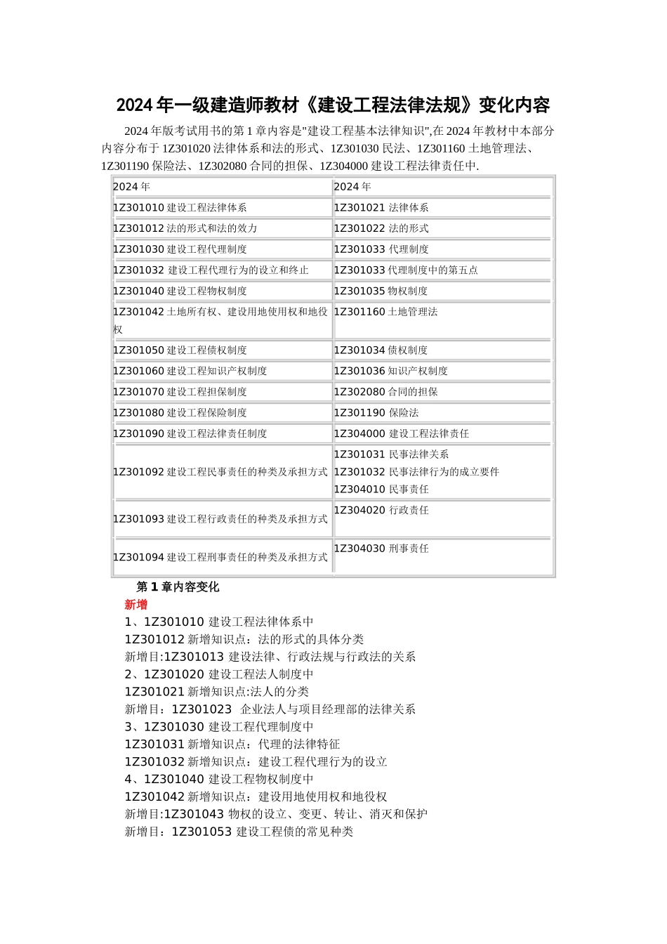 一级建造师教材变化汇总_第1页