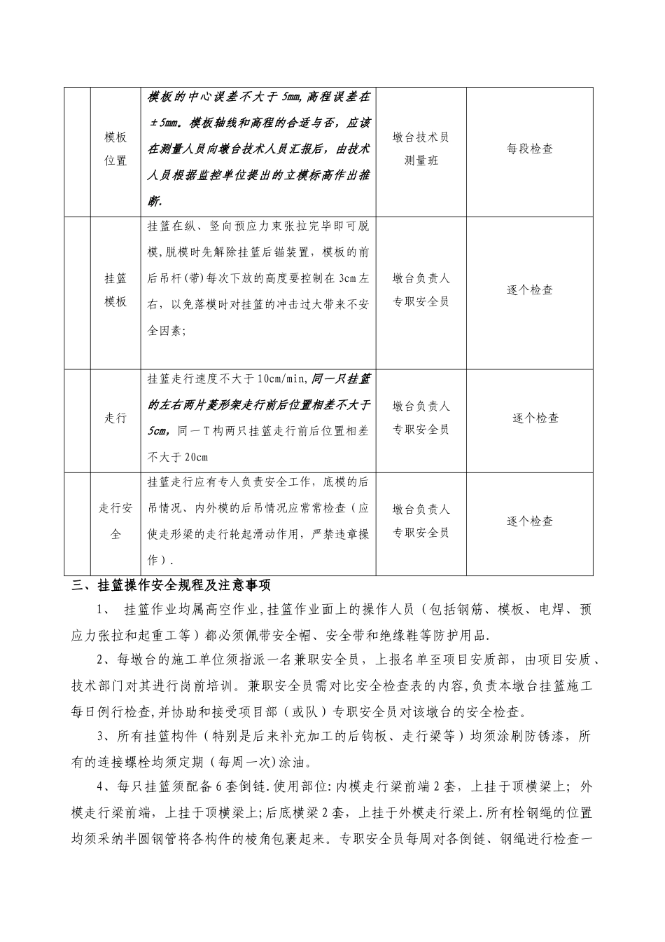 一级建造师考试市政参考桥梁之挂篮实测项目_第3页